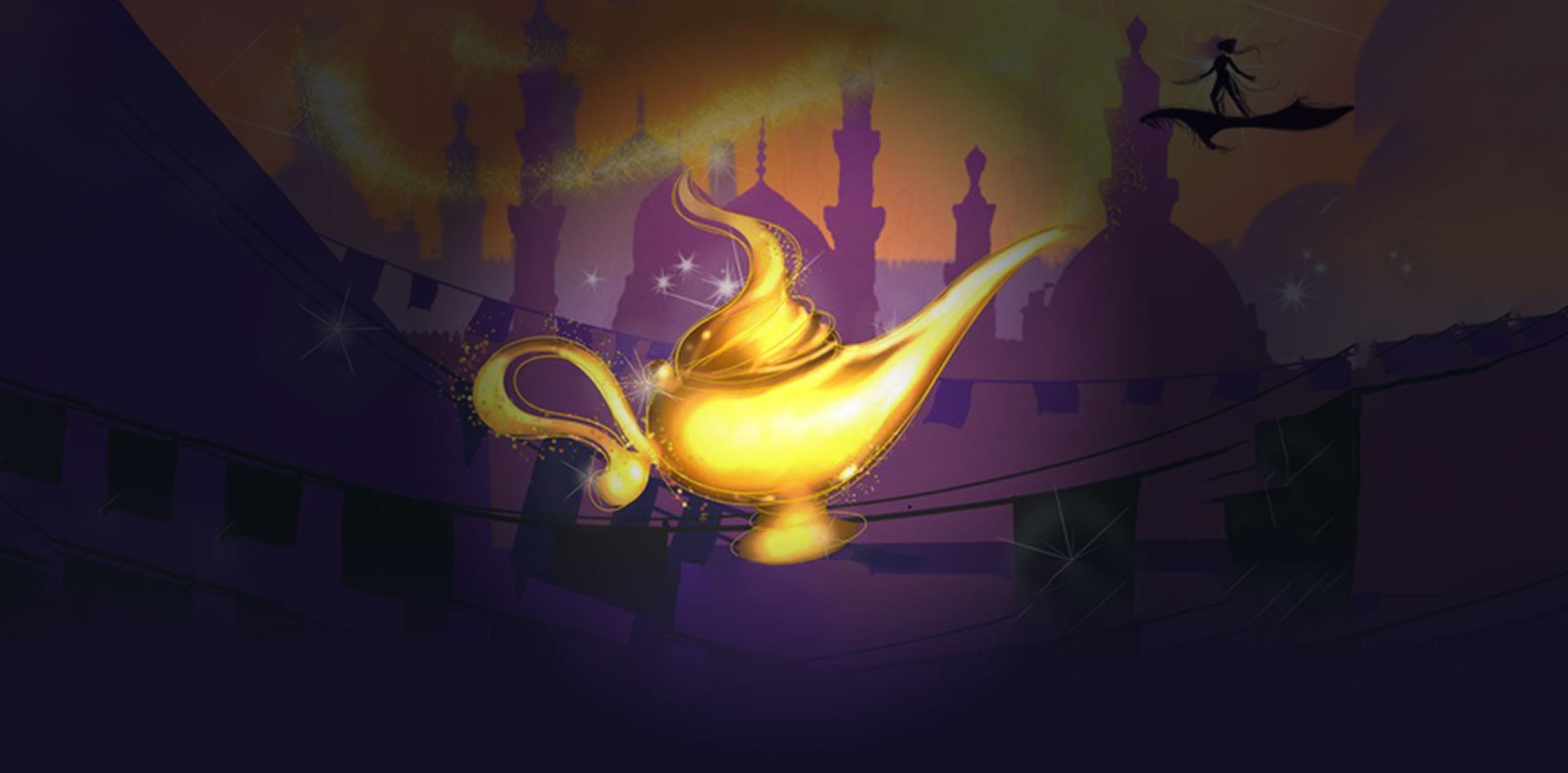 Illustration of a magic lamp