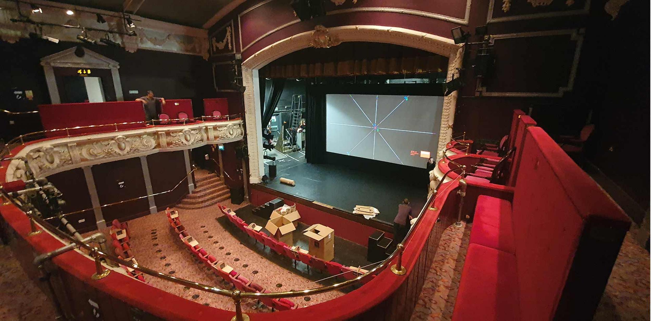 theatre auditorium with big screen