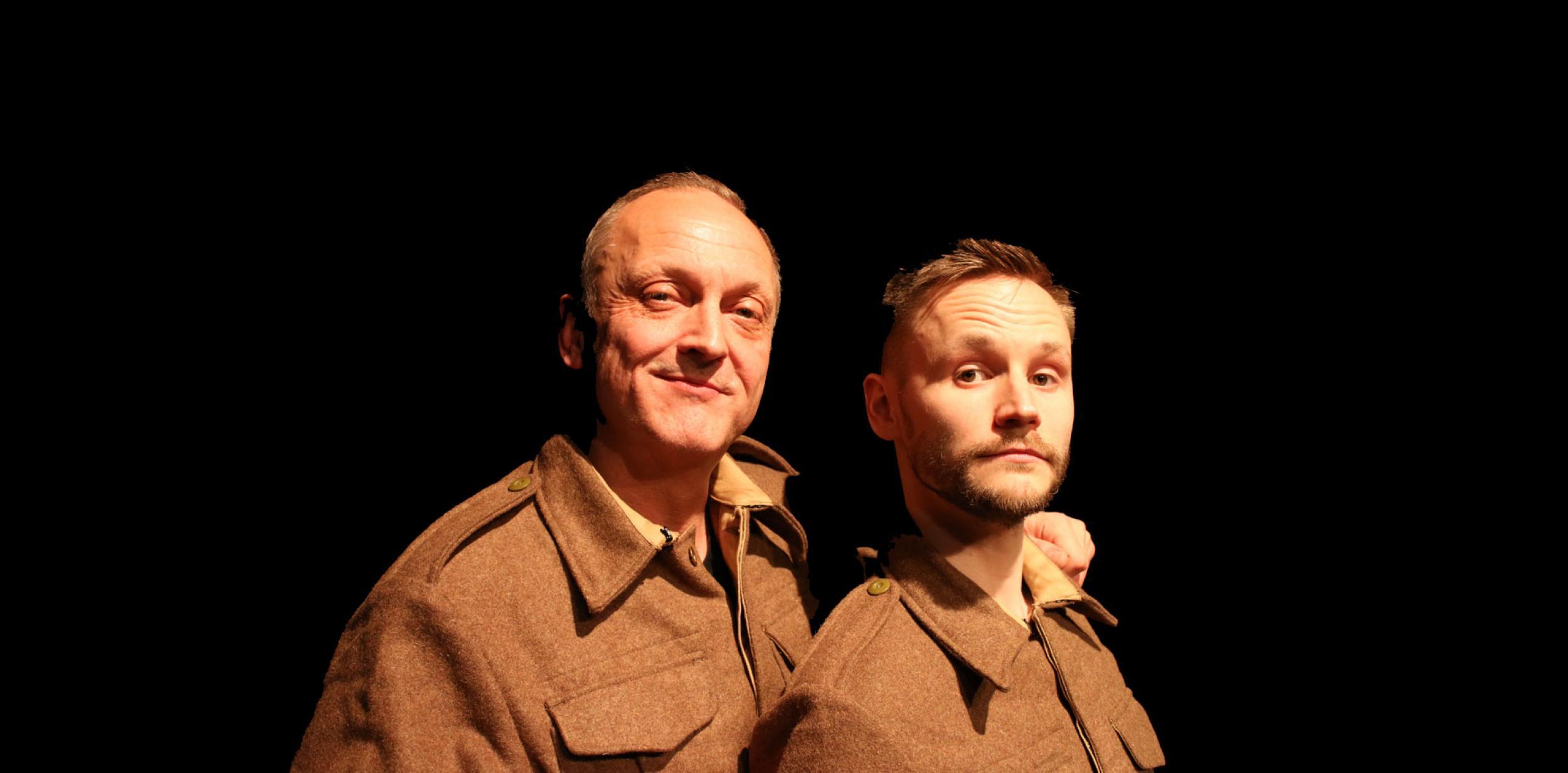 Two men in second world war uniforms