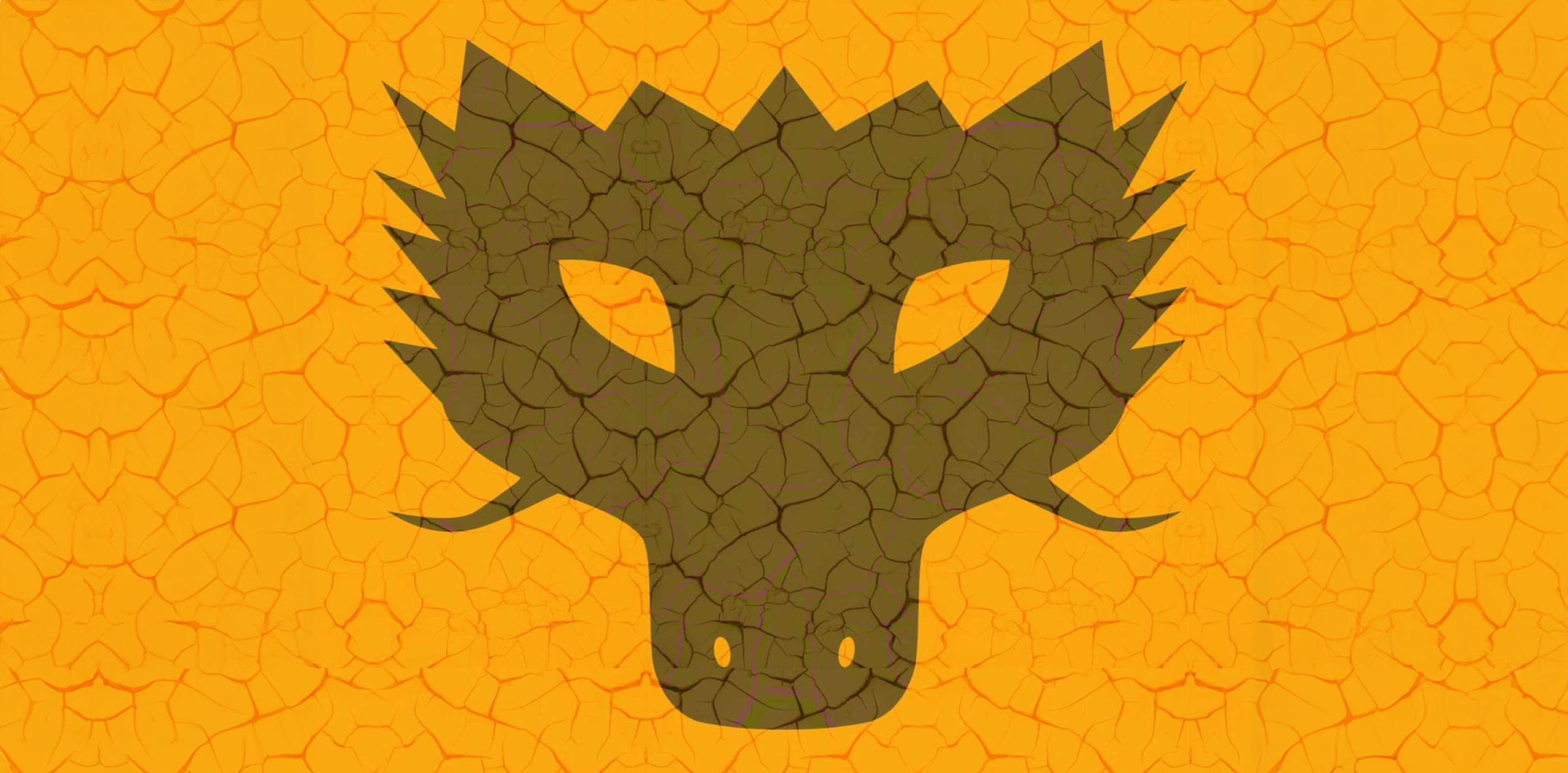 An illustration of a dragon's head