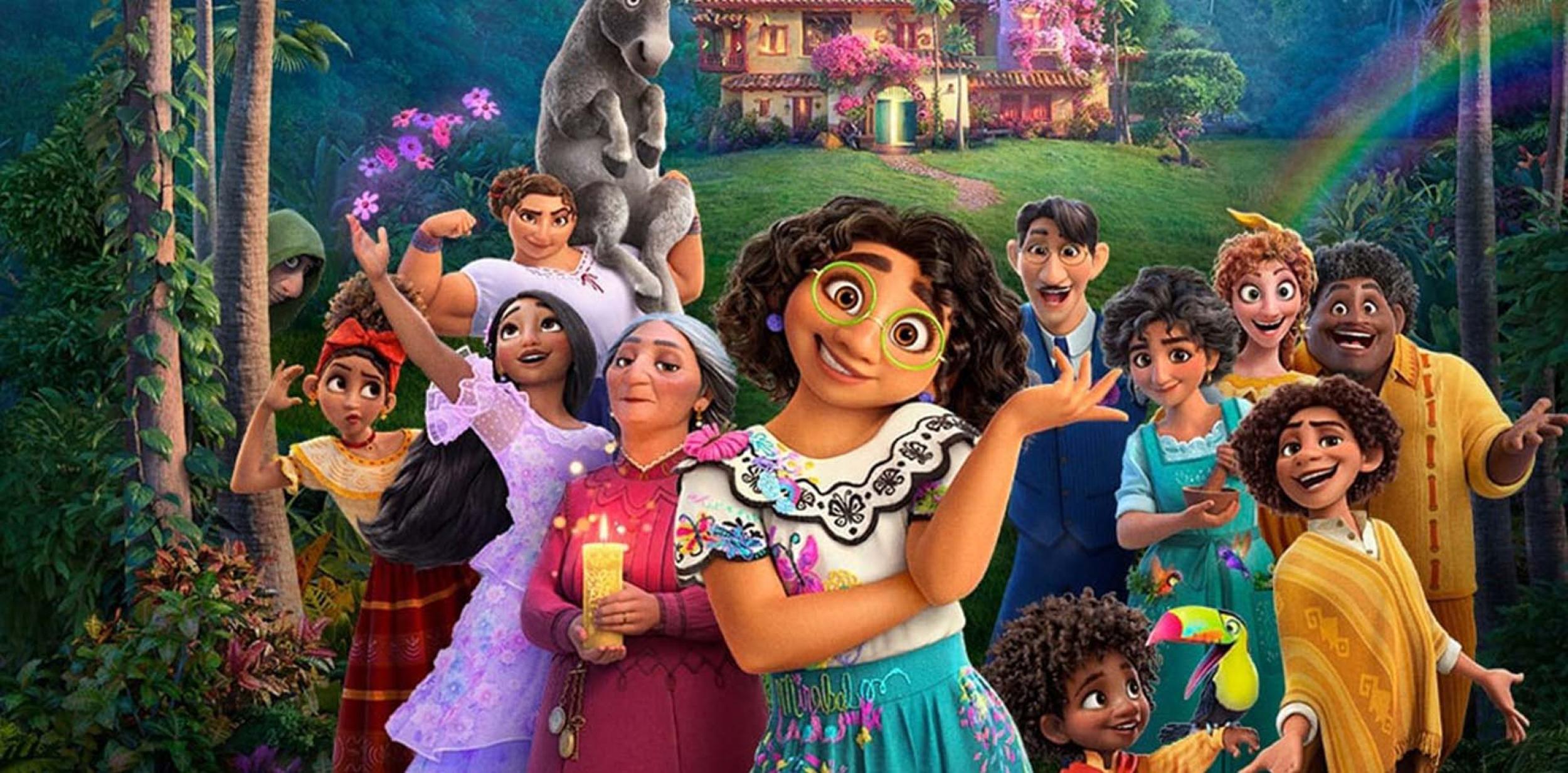Illustration of the cartoon characters of the film Encanto