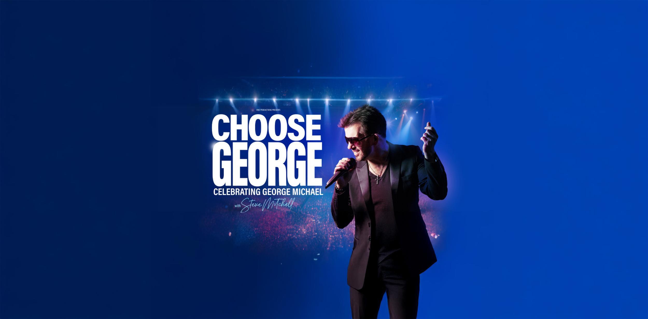 Choose George text with George impersonator on a mic