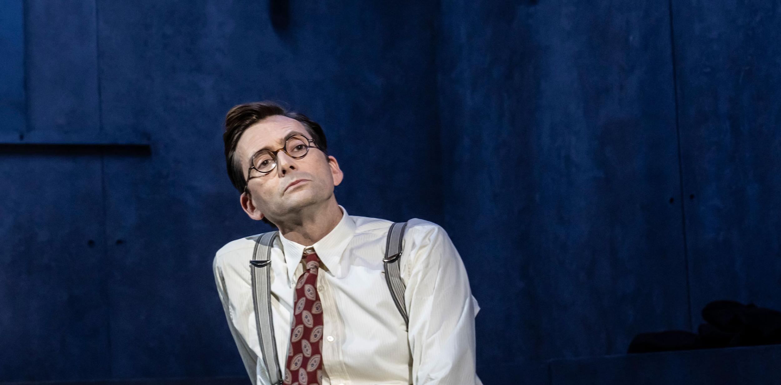 David Tennant dressed in shirt tie and braces 