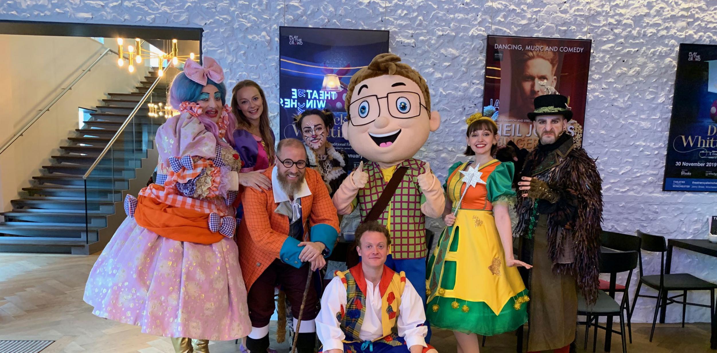 Harry Hampshire with the panto cast