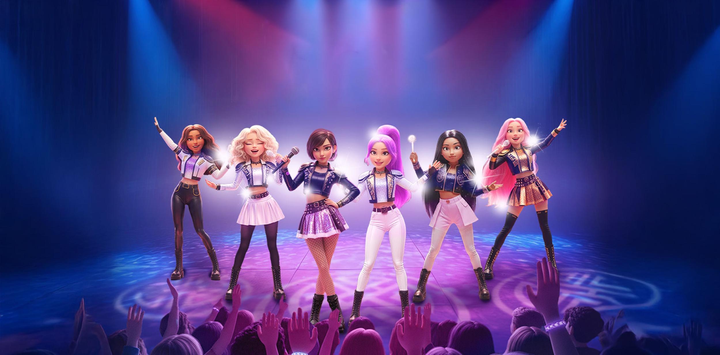 An illustration of a K-Pop band