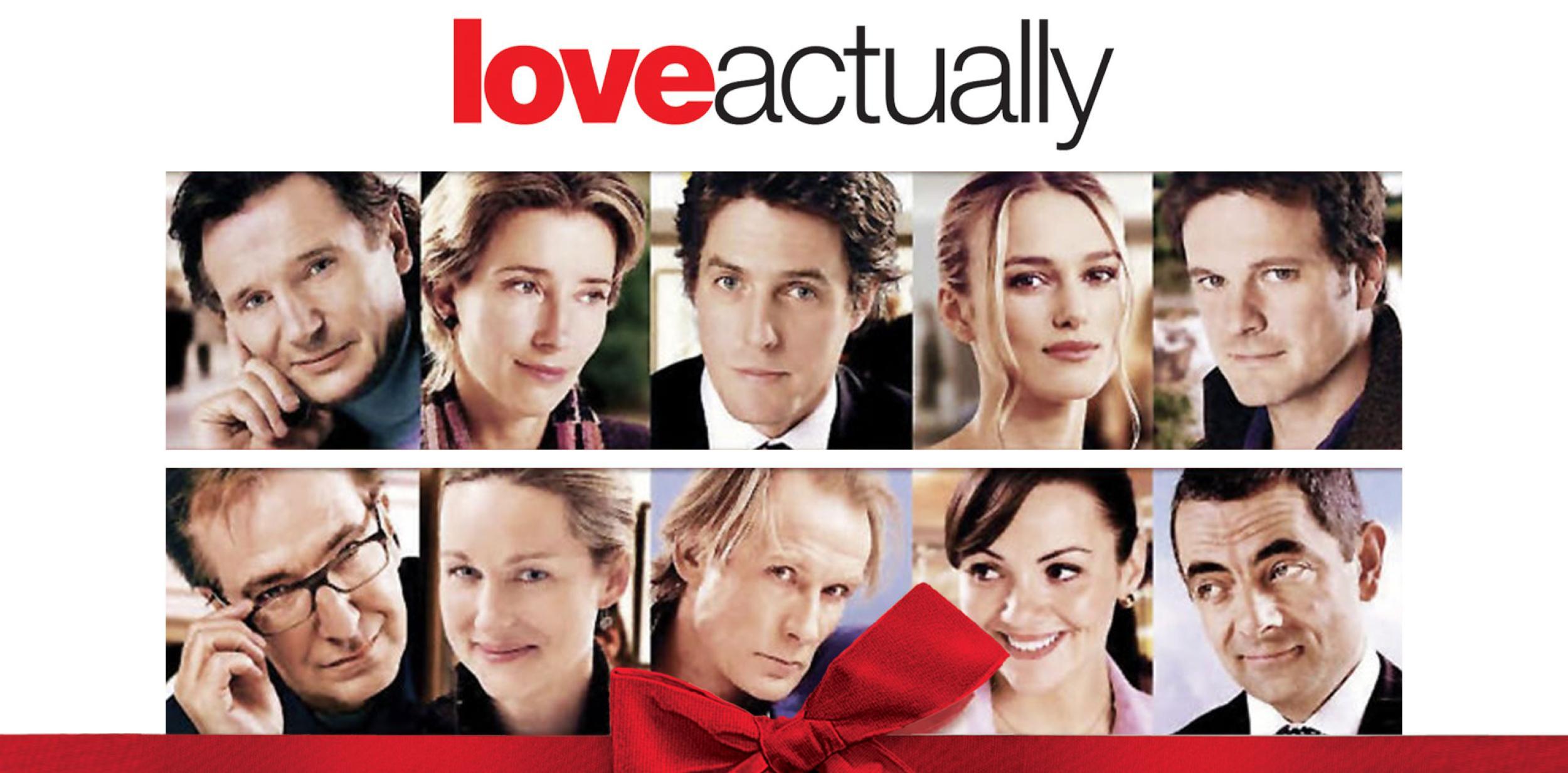 Poster of the film Love Actually featuring the faces of each character