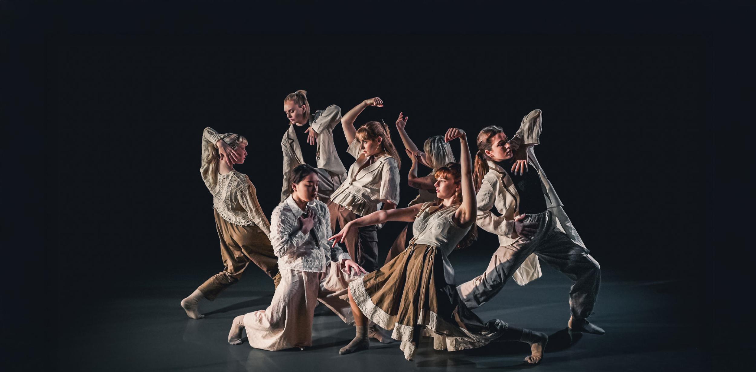 A group of contemporary dancers