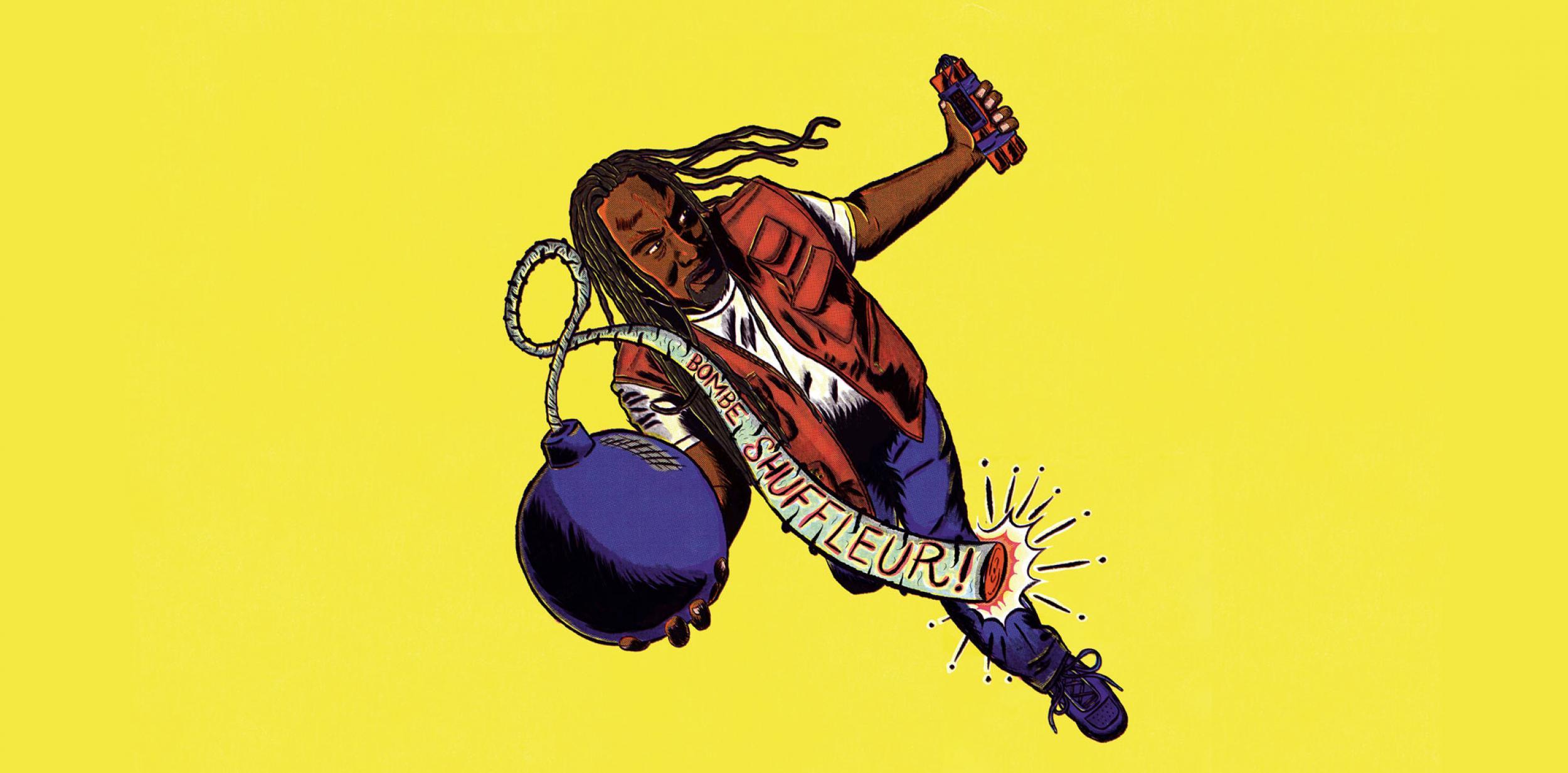 Comic book illustration of  Reginald D Hunter