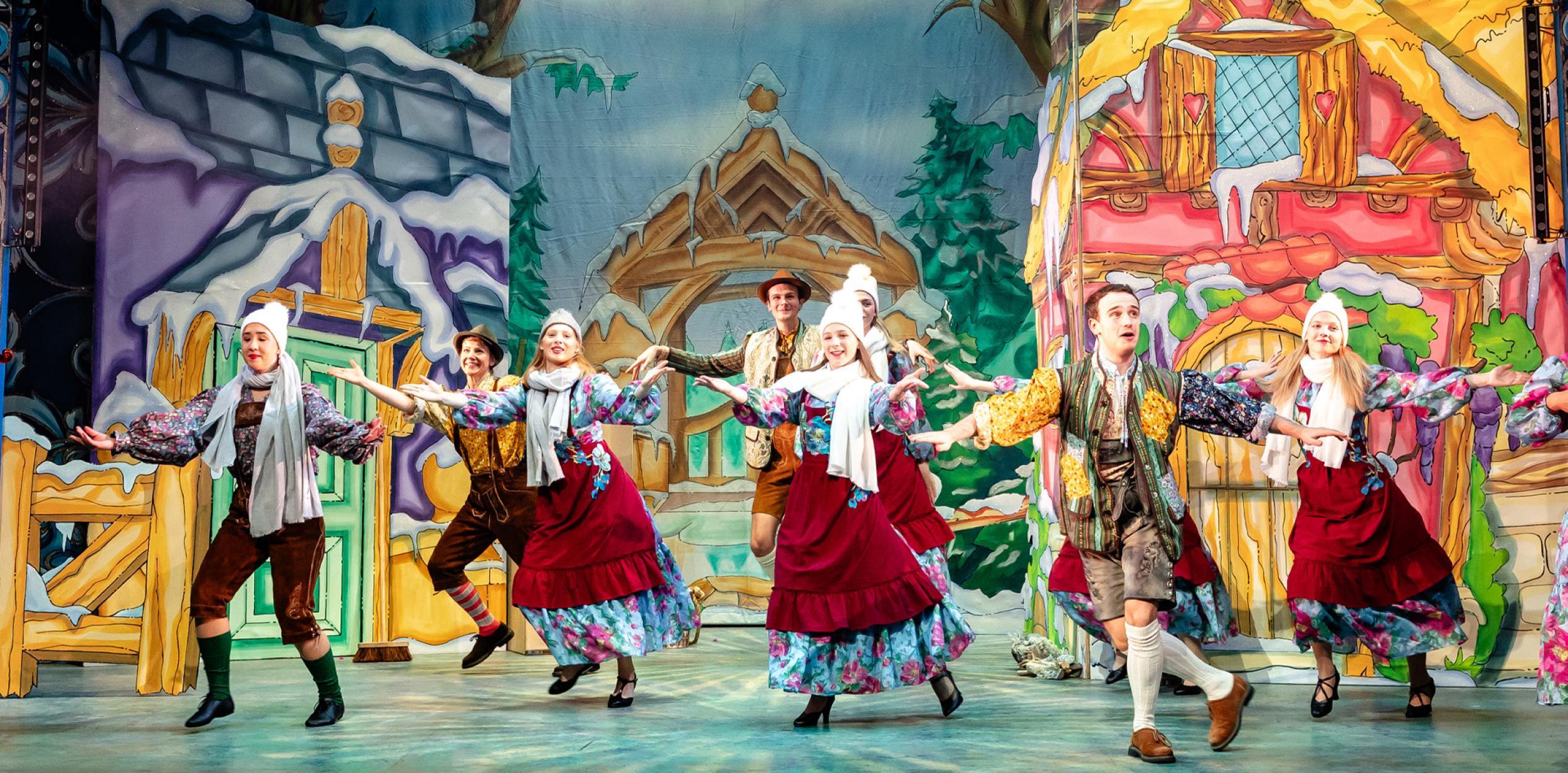 Young performers dancing on stage