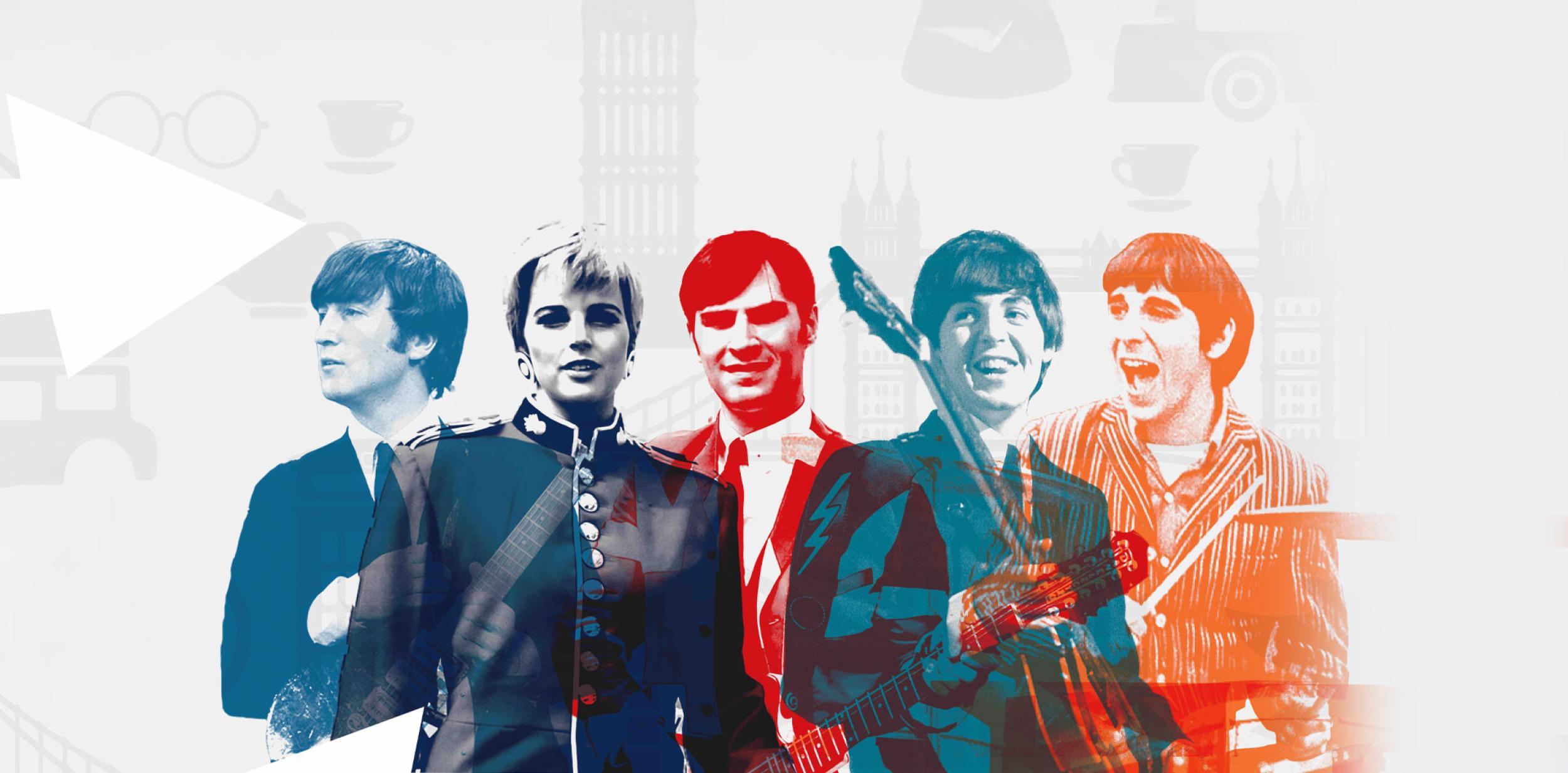 1960s style band musicians.