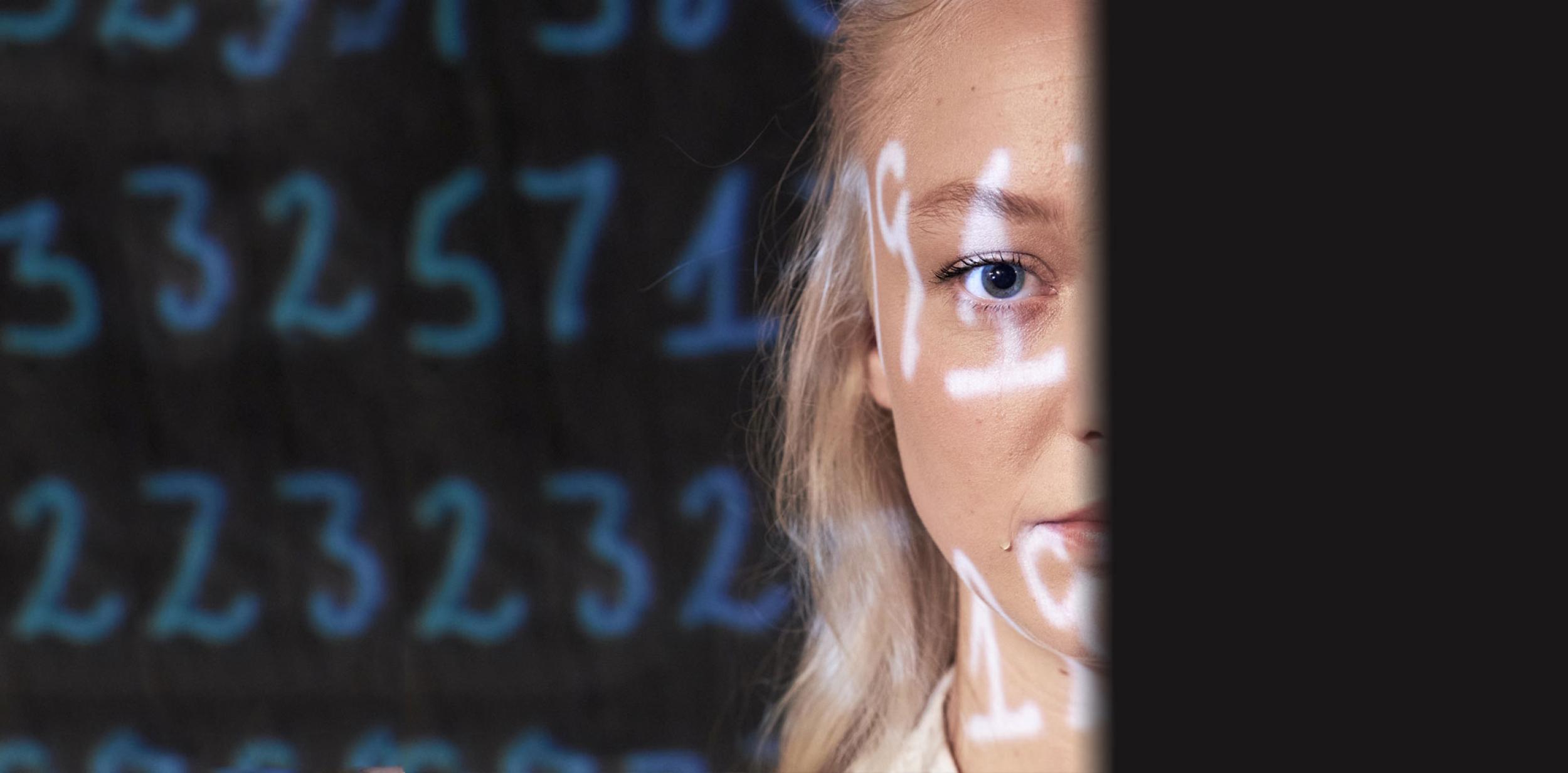 Woman's face half in shadow