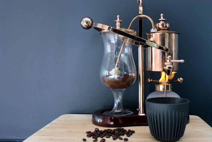 Coffee being brewed
