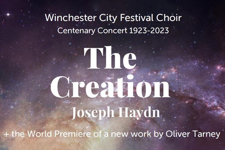 Nebula background with text reading "The Creation"