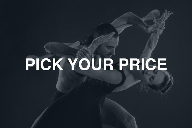 Couple of contemporary dancers with Pick Your Price title