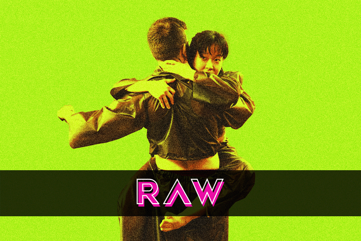 Two people embracing