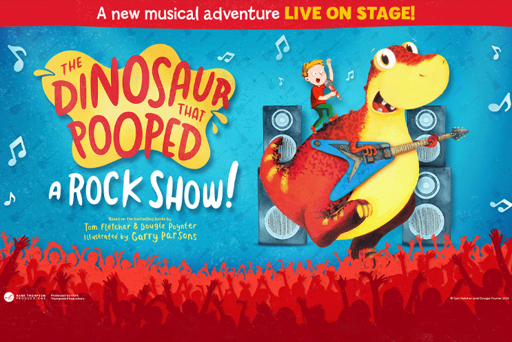 The Dinosaur That Pooped a Rock Show title and illustration
