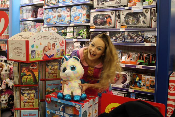 Panto cast at The Brooks Shopping Centre