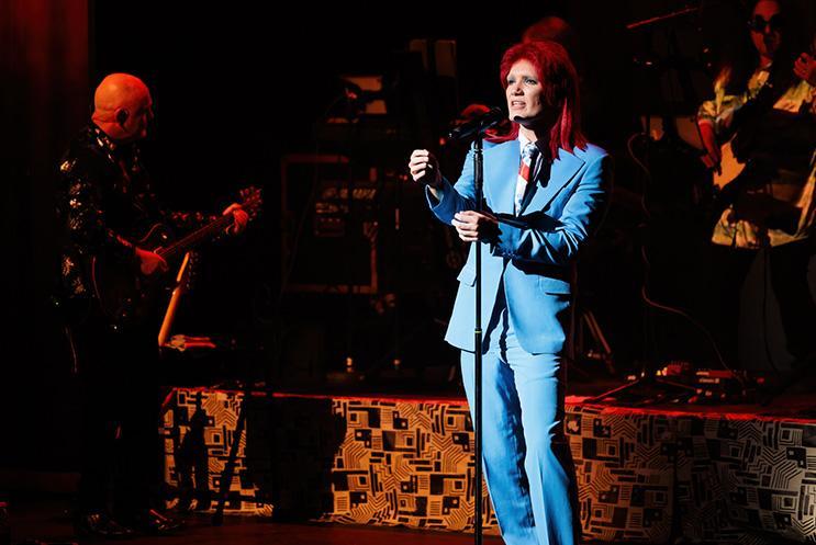 Bowie in iconic blue suit