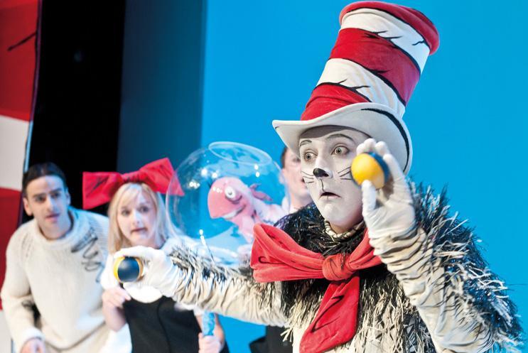 Close up on the cat squeezing some toy balls.