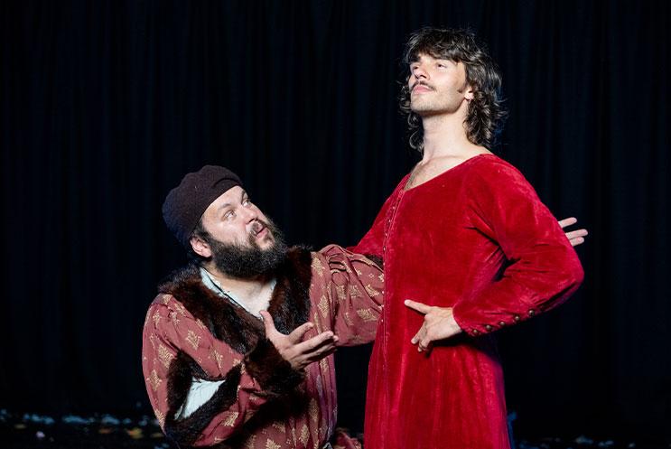 Two peole in perid costume