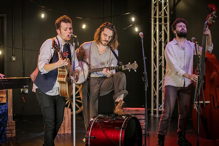 3 musicians playing instruments