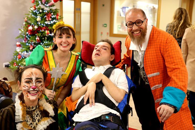 Panto cast at Naomi House & Jacksplace