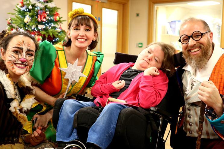 Panto cast at Naomi House & Jacksplace