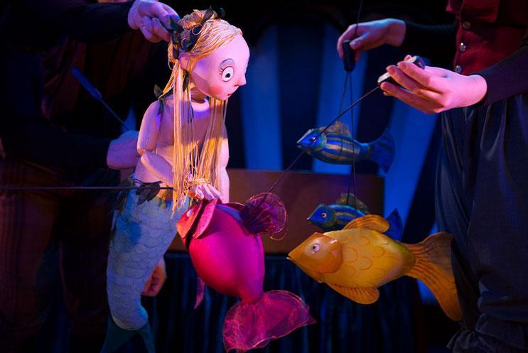 A mermaid puppet