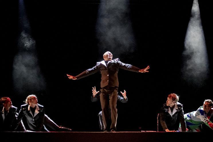 Dancers performing on stage