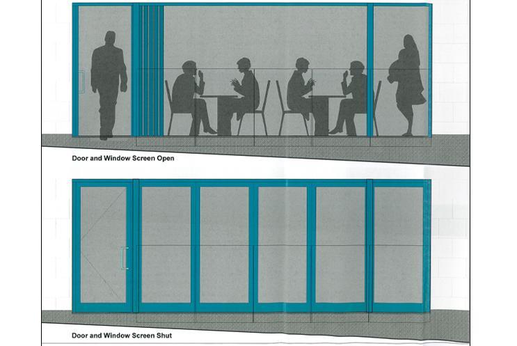 Drawing design for bi-fold doors
