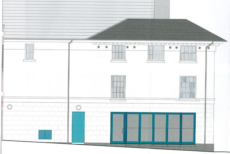 A design drawing of the new bi-fold doors