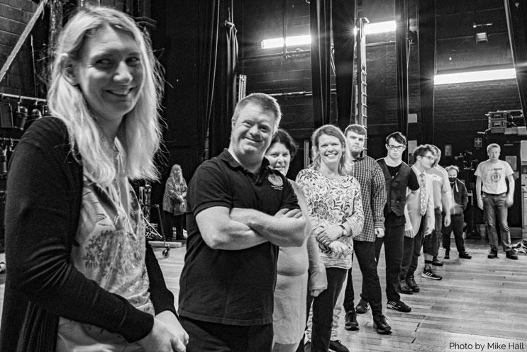 Young people on stage