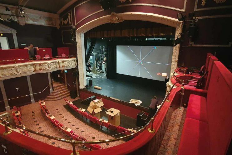 theatre auditorium with big screen