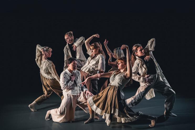 A group of contemporary dancers