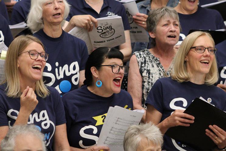 A choir singing