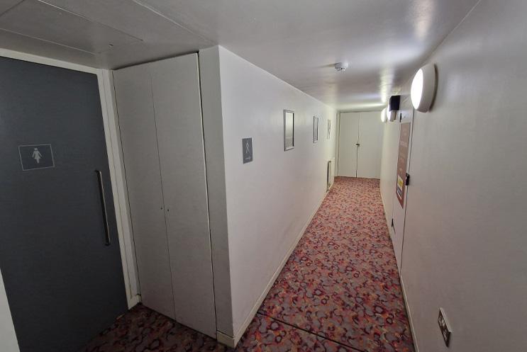 Corridor to toilets