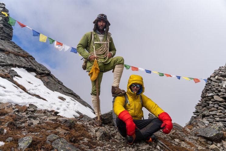 The Turner Twins on top of a mountain.